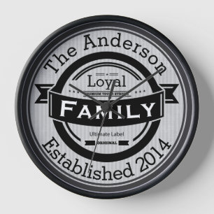 Persoonlijke familienaam Retro logo-stijl