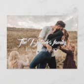 Persoonlijke familienaam script foto  briefkaart (Voorkant)