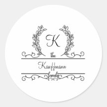 Persoonlijke familienaam script met bloemmotief