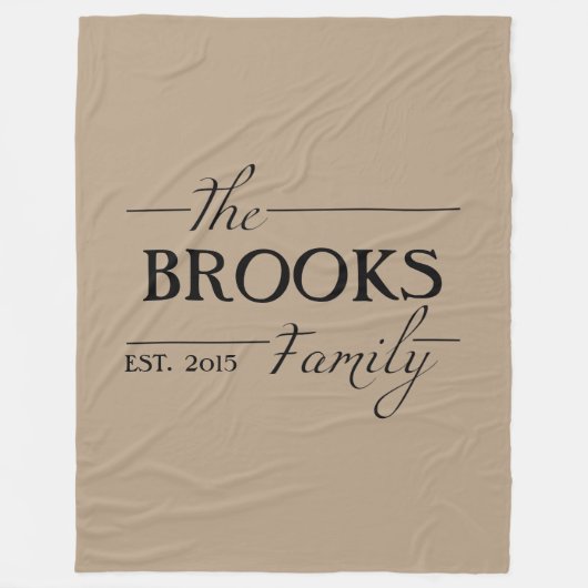 Persoonlijke familienaam Throw Blanket Cadeaus Fleece Deken (Voorkant)