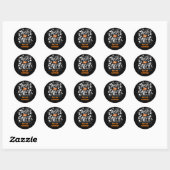 Persoonlijke familienaam trick or treat Halloween Ronde Sticker (Vel)