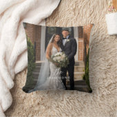 Persoonlijke familienaam van het bruidspaar foto kussen (Deken)