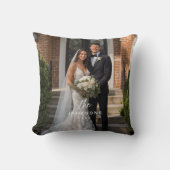 Persoonlijke familienaam van het bruidspaar foto kussen (Voorkant)