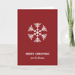 Persoonlijke familienaam Vrolijk kerstfeest Sneeuw Kaart