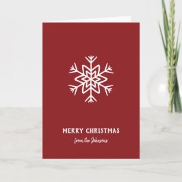 Persoonlijke familienaam Vrolijk Kerstmis Sneeuwvl Kaart