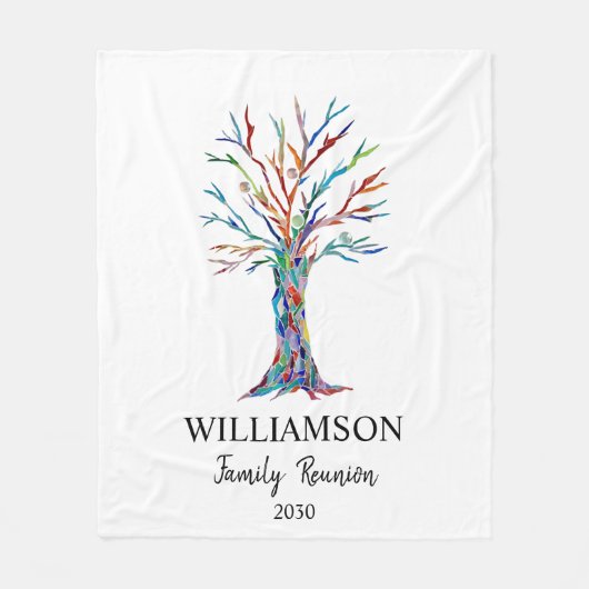 Persoonlijke familiereünie fleece deken (Voorkant)