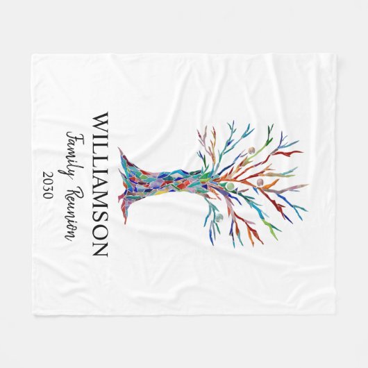 Persoonlijke familiereünie fleece deken (Voorkant (Horizontaal))