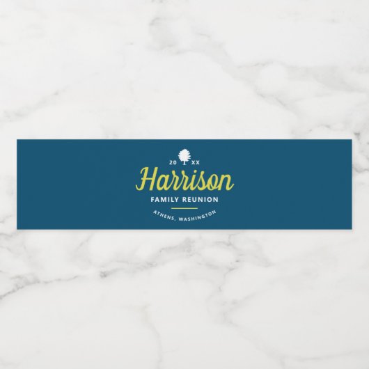 Persoonlijke Familiereünie Waterfles Etiket (Enkel label)