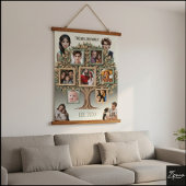 Persoonlijke Familiestamboom Foto Wandrol Hangend Wandkleed