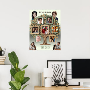 Persoonlijke Familiestamboom Foto Wandrol Poster