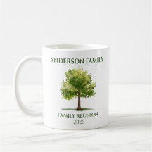 Persoonlijke familiestamboom-reünie mok