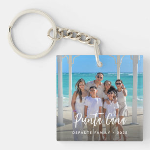 Persoonlijke familievakantie fotobestemming  sleutelhanger