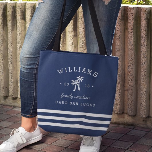 Persoonlijke familievakantie tote bag