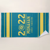 Persoonlijke familievakantie Zonneshine Strandlaken (Voorkant)