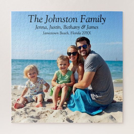 Persoonlijke familievakantiefoto's legpuzzel (Verticaal)