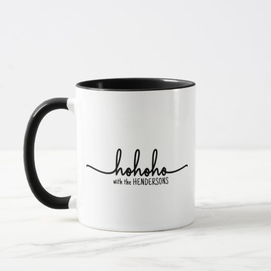 Persoonlijke Fancy Chic Minimalistische HO HO HO F Mok (Links)