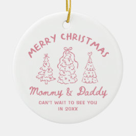 Persoonlijke Fantasievolle Baby Aankondiging Ornam Keramisch Ornament