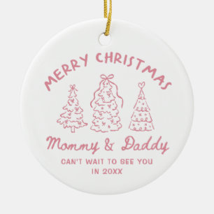 Persoonlijke Fantasievolle Baby Aankondiging Ornam Keramisch Ornament