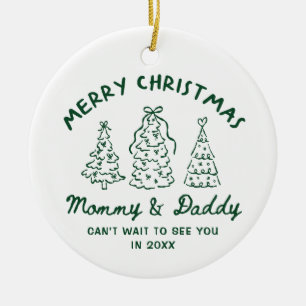 Persoonlijke Fantasievolle Baby Aankondiging Ornam Keramisch Ornament