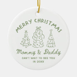 Persoonlijke Fantasievolle Baby Aankondiging Ornam Keramisch Ornament