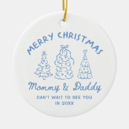 Persoonlijke Fantasievolle Baby Aankondiging Ornam Keramisch Ornament