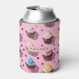 Persoonlijke Fantasievolle Regenboog Cupcake Confe Blikjeskoeler