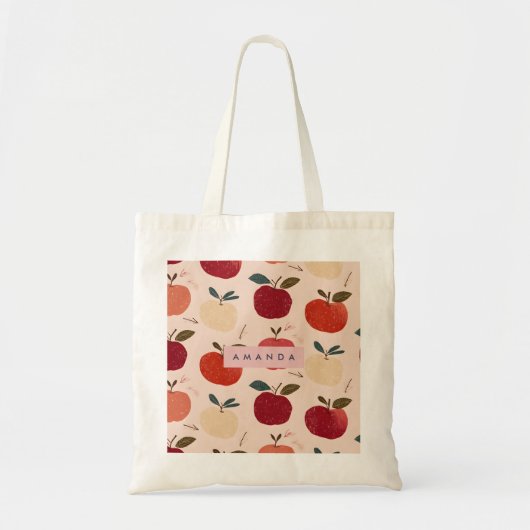 Persoonlijke Fantasievolle Rode Appeloogst Tote Bag (Voorkant)