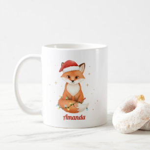 Persoonlijke Fantasievolle Vos Kerstmug Koffiemok