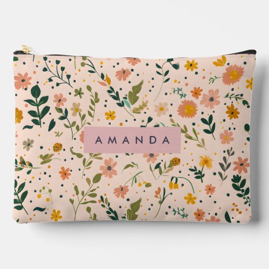 Persoonlijke Fantasievolle Wilde Bloemenweide Etui (Voorkant)