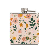 Persoonlijke Fantasievolle Wilde Bloemenweide Heupfles (Achterkant)