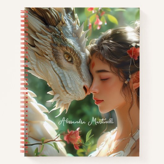 Persoonlijke Fantasy Drakenprinses Notitieboek (Voorkant)