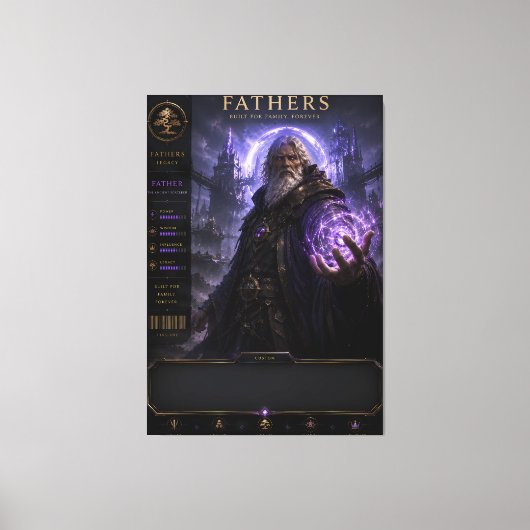 Persoonlijke Fantasy Vader Canvas Wandkunst Afdruk (Voorkant)