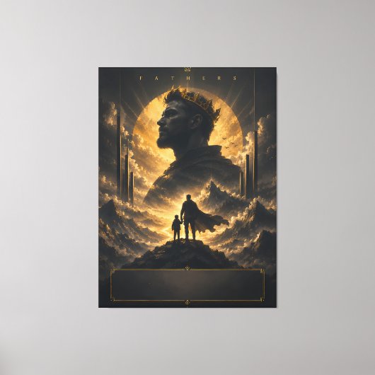Persoonlijke Fantasy Vader Koning Canvas Kunst (Voorkant)