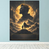 Persoonlijke Fantasy Vader Koning Canvas Kunst (Insitu (Houten vloer))