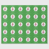 Persoonlijke Faroe-eilander engel kerst vlag Cadeaupapier (Vlak)