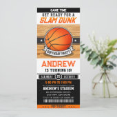 Persoonlijke Fast Break verjaardagsfeestje Kaart (Staand voorkant)