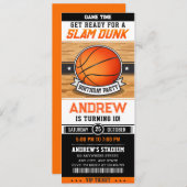 Persoonlijke Fast Break verjaardagsfeestje Kaart (Voorkant / Achterkant)