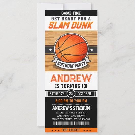 Persoonlijke Fast Break verjaardagsfeestje Kaart (Voorkant)