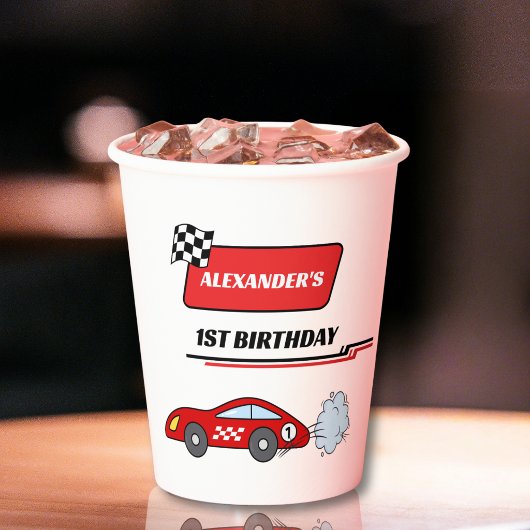 Persoonlijke Fast One 1e verjaardag papieren beker