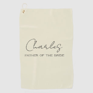 Persoonlijke 'Father of the Bride' Crème Golfhanddoek