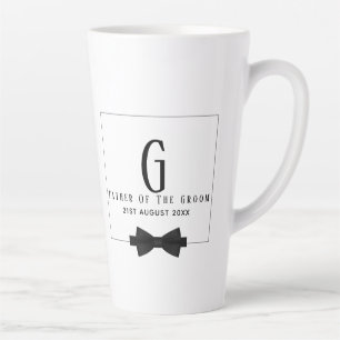 Persoonlijke 'Father of The Groom' Monogram Vlinde Latte Mok