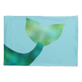 Persoonlijke Faux Foil Blonde Mermaid Girls Kussensloop (Achterkant)