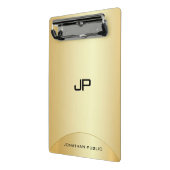 Persoonlijke Faux Gold Elegant Monogram Sjabloon Mini Klembord (Angled2)