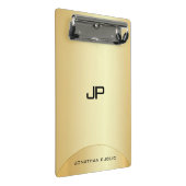 Persoonlijke Faux Gold Elegant Monogram Sjabloon Mini Klembord (Schuin)