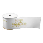 Persoonlijke Faux-Gold Foil Merry-kerst Satijnen Lint (Spoel)