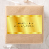 Persoonlijke Faux Gold Metallic look Elegant Etiket (Insitu)