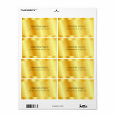 Persoonlijke Faux Gold Metallic look Elegant Etiket (Full Sheet)