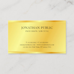 Persoonlijke Faux Gold Metallic look Elegant Visitekaartje