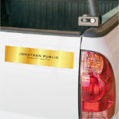 Persoonlijke Faux Gold Sjabloon Modern Glamour Bumpersticker (Op Truck)