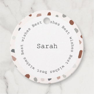 Persoonlijke Favoriet Tag - Modern Terrazzo Bedankjes Labels